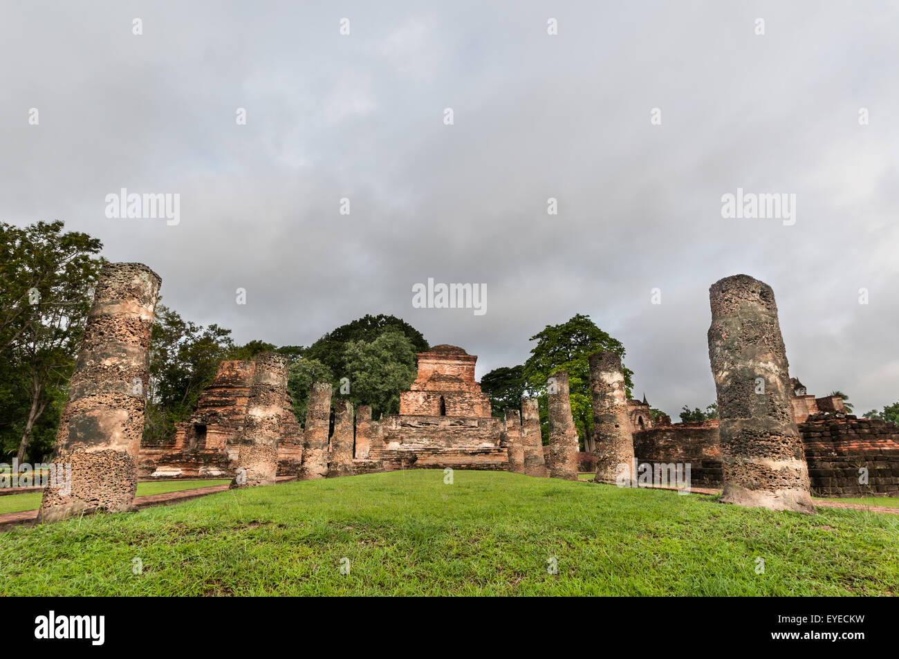 Sukothai historical park, Unesco world heritage, Thailand Stock Photo