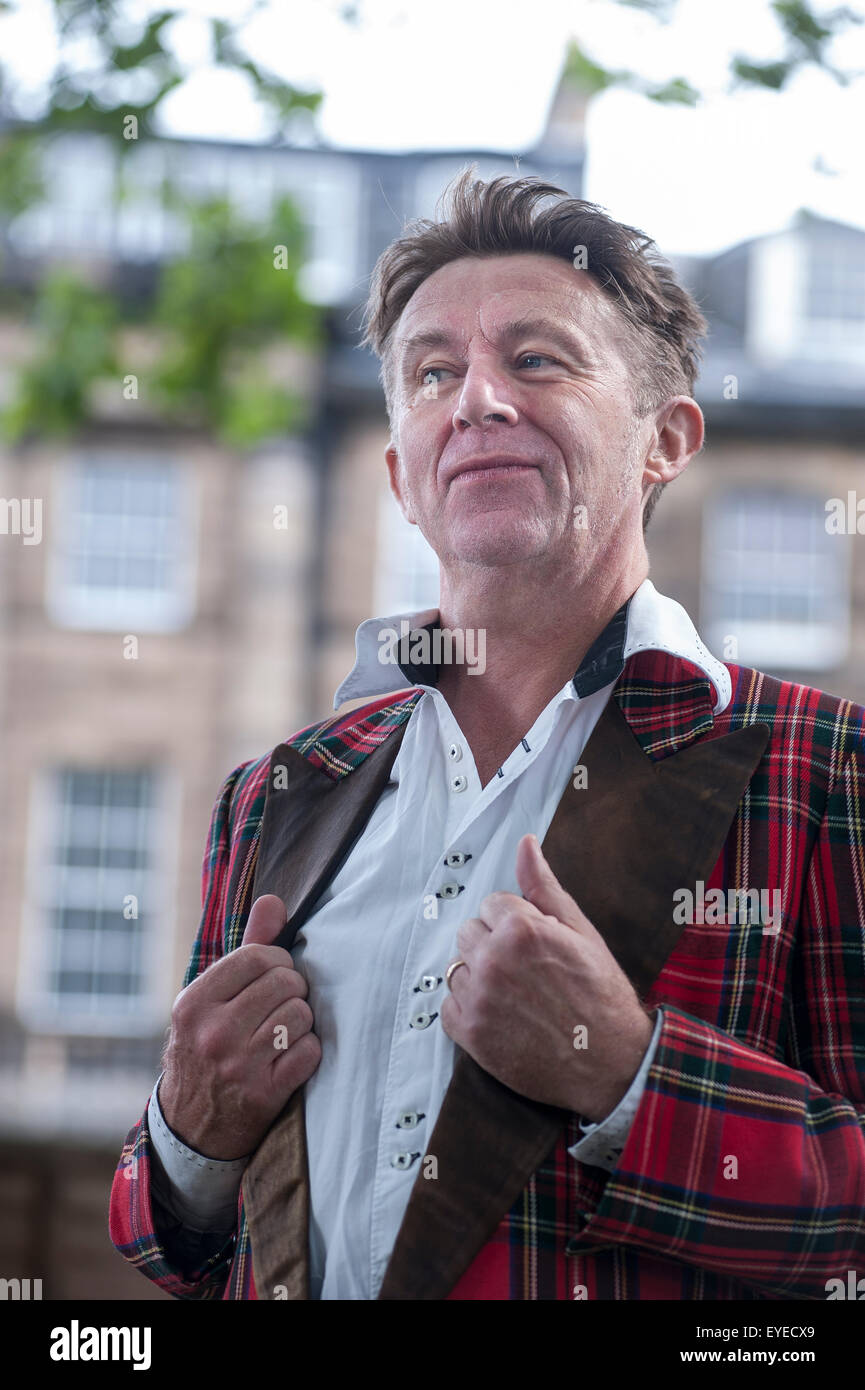 Scottish poet and stand-up comedian, Elvis McGonagall, appearing at the Edinburgh International Book Festival. Stock Photo