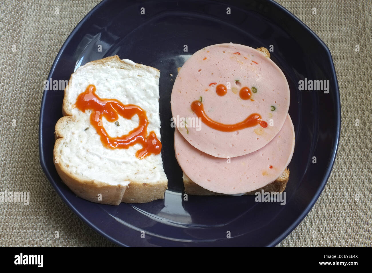 Sandwich with pork ham Stock Photo Alamy