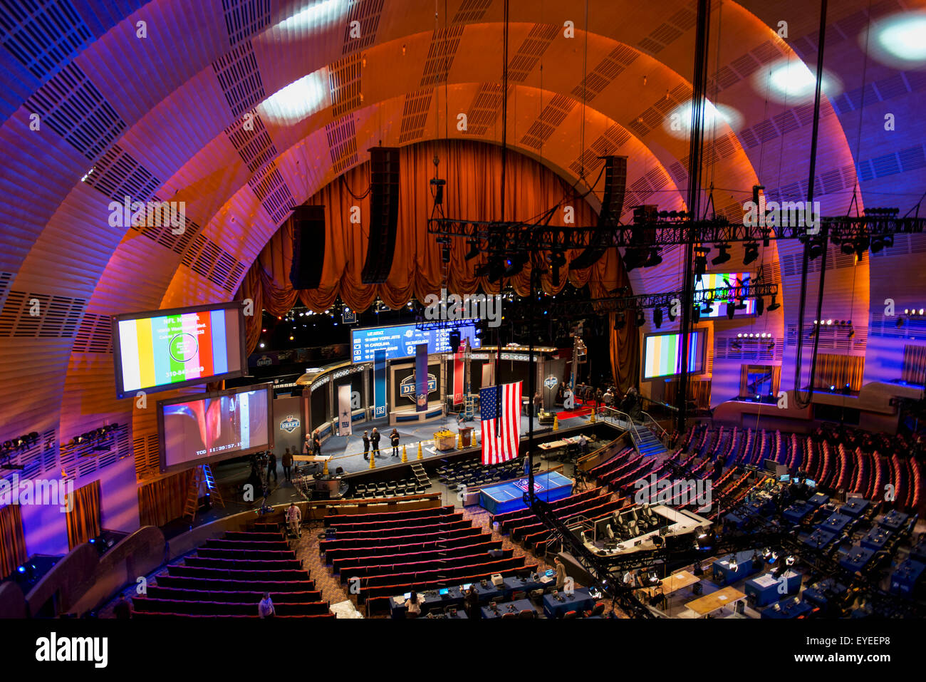 Inside a television studio; New York City, New York, United States of