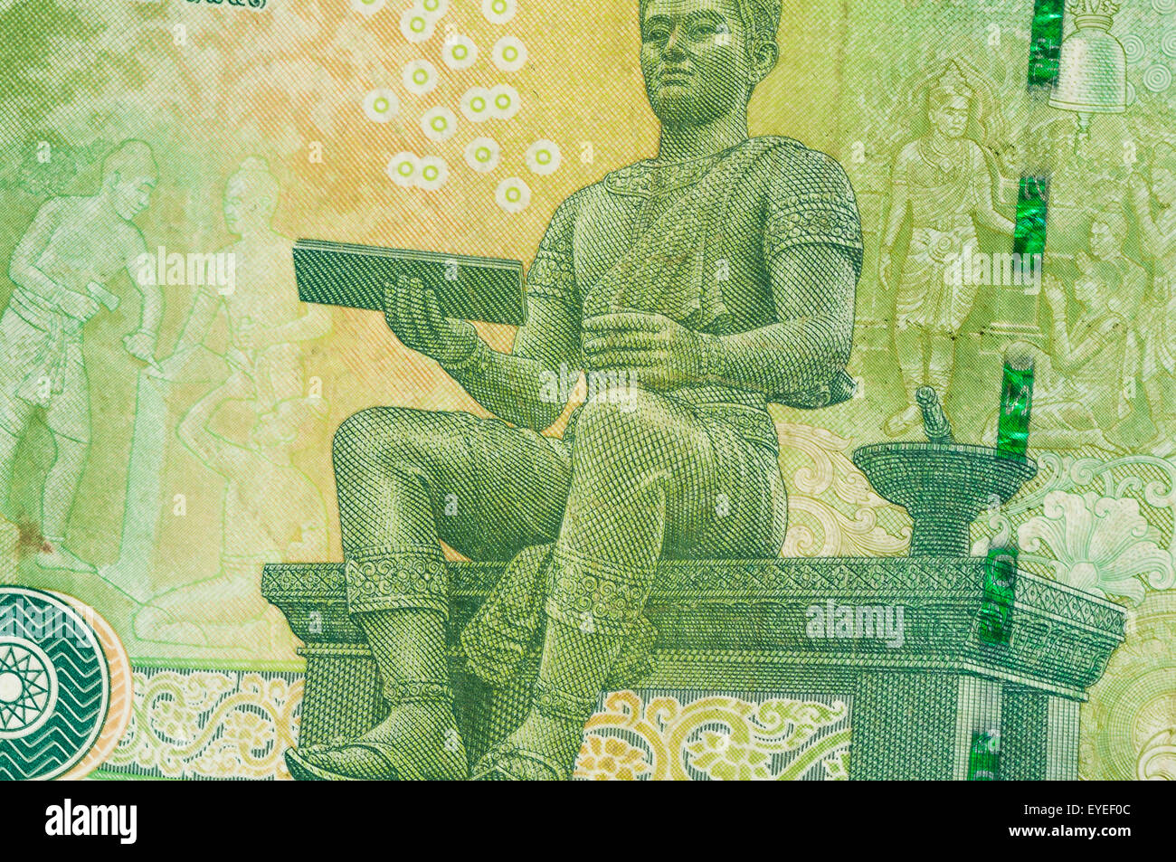 20 Thai Bath money notes background yuan, bath closeup, Thailand Stock Photo