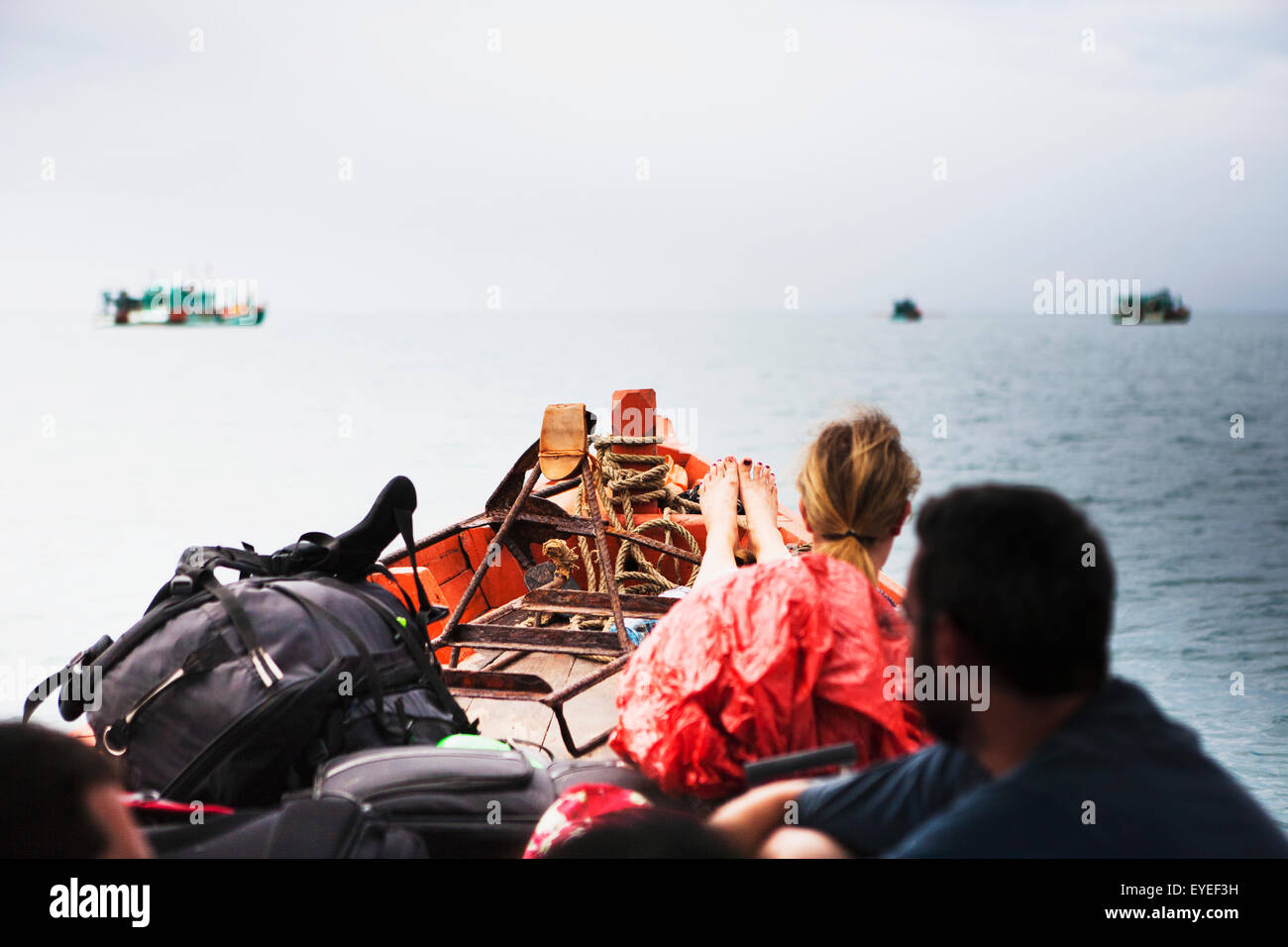 A boat ride from Bamboo Island; Sihanoukville, Cambodia Stock Photo