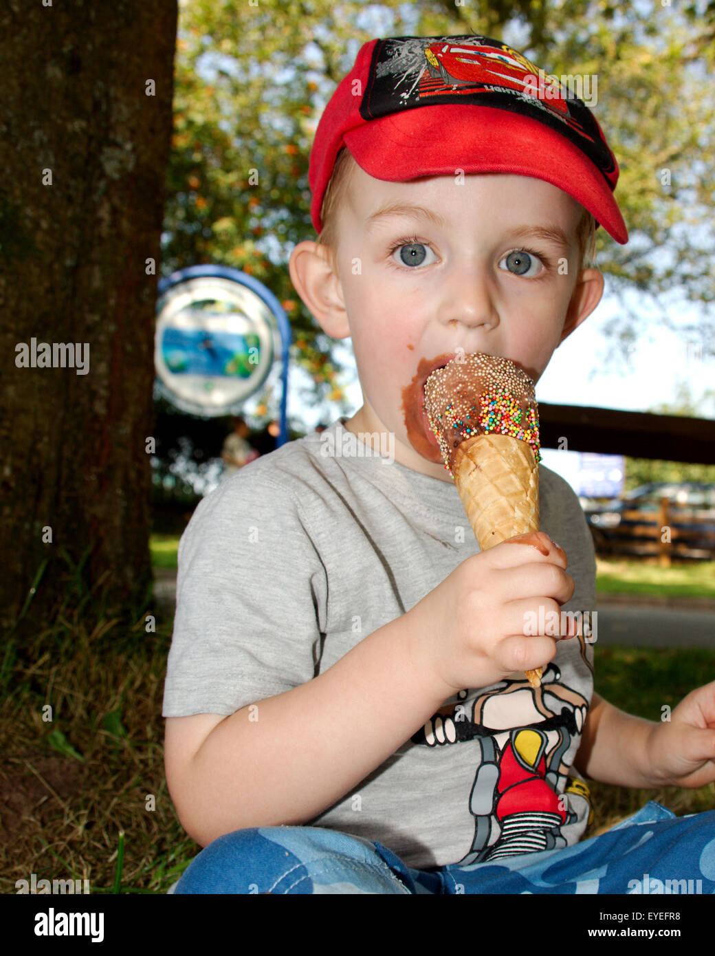 Small, boy, ice-cream Stock Photo - Alamy