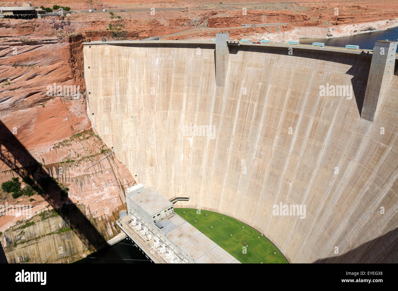 Powell Lake Dam in Arizona in America Stock Photo