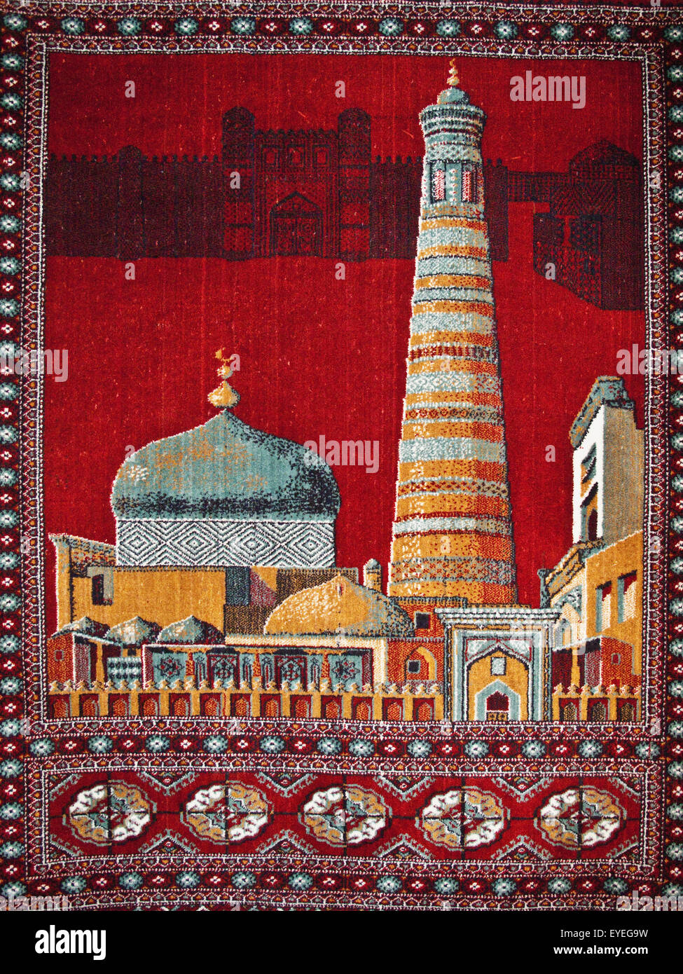 Uzbekistan,Khiva,Pakhlavan Mahmoud Mausoleum Stock Photo