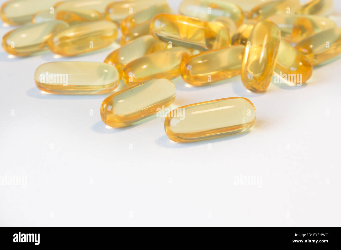 orange vitamin gel capsules / pills Stock Photo Alamy