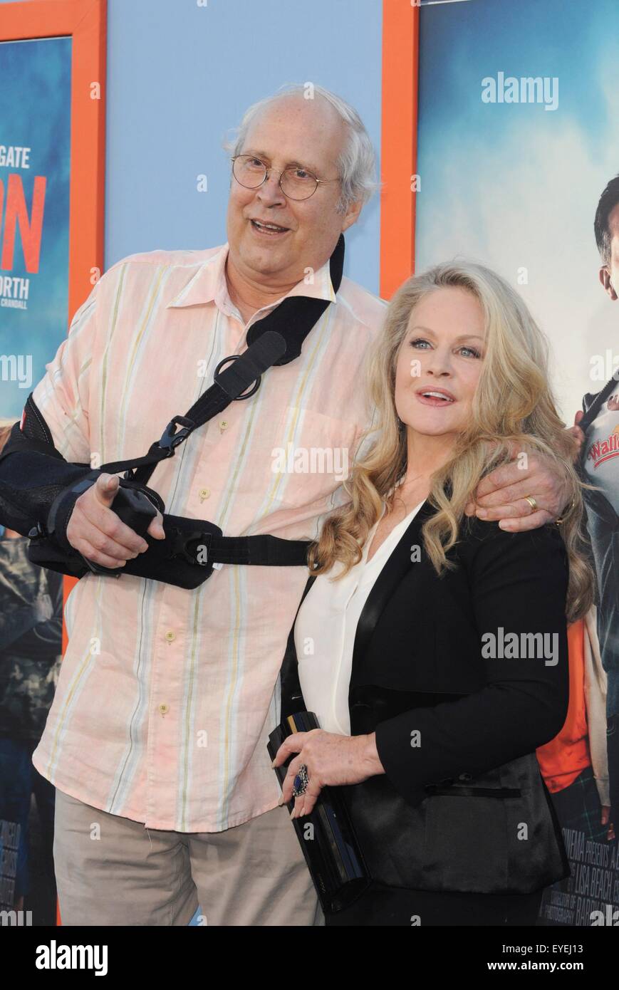 Los Angeles, CA, USA. 27th July, 2015. Chevy Chase, Beverly D'Angelo at
