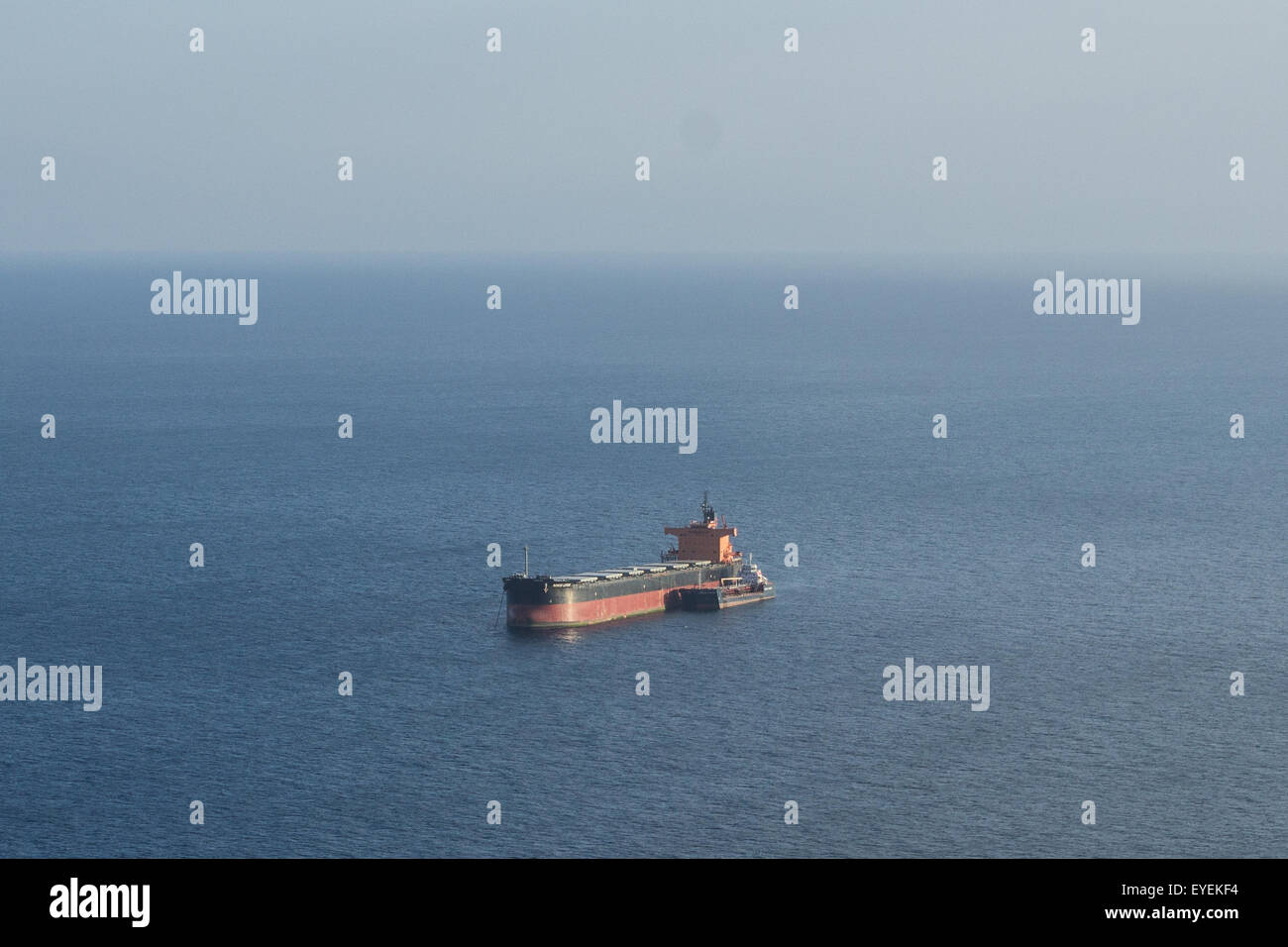oil tanker ship on ocean Stock Photo