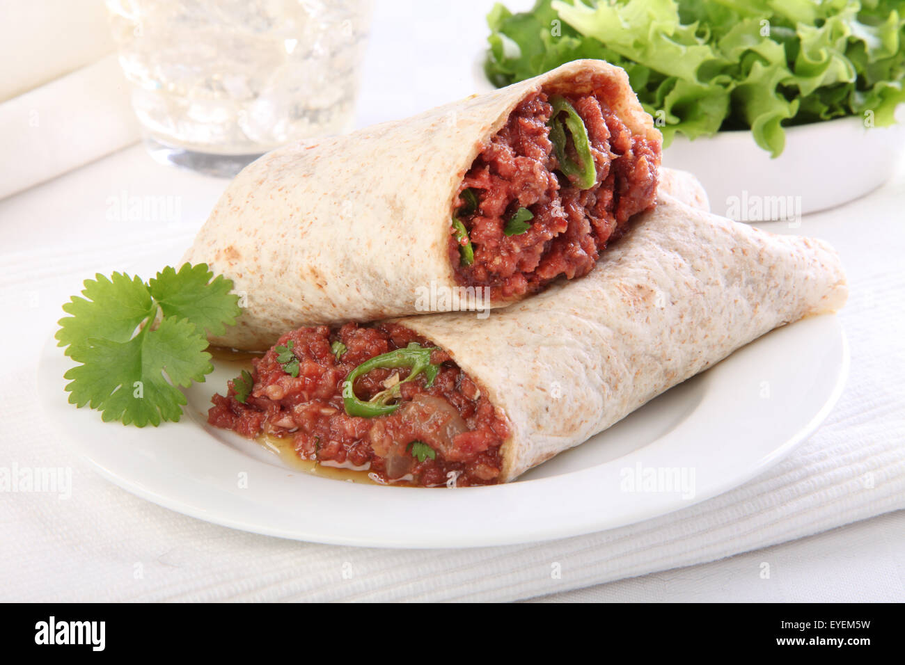 CORNED BEEF WRAP SANDWICH Stock Photo Alamy