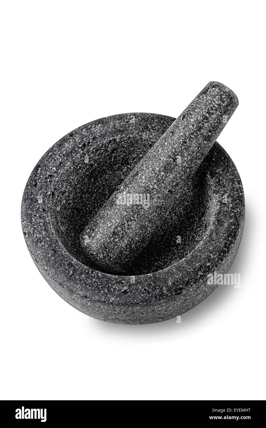 Granite mortar and pestle Stock Photo Alamy