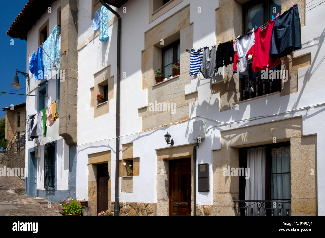 Seaside town of Lastres,Asturias,Northern Spain Stock Photo