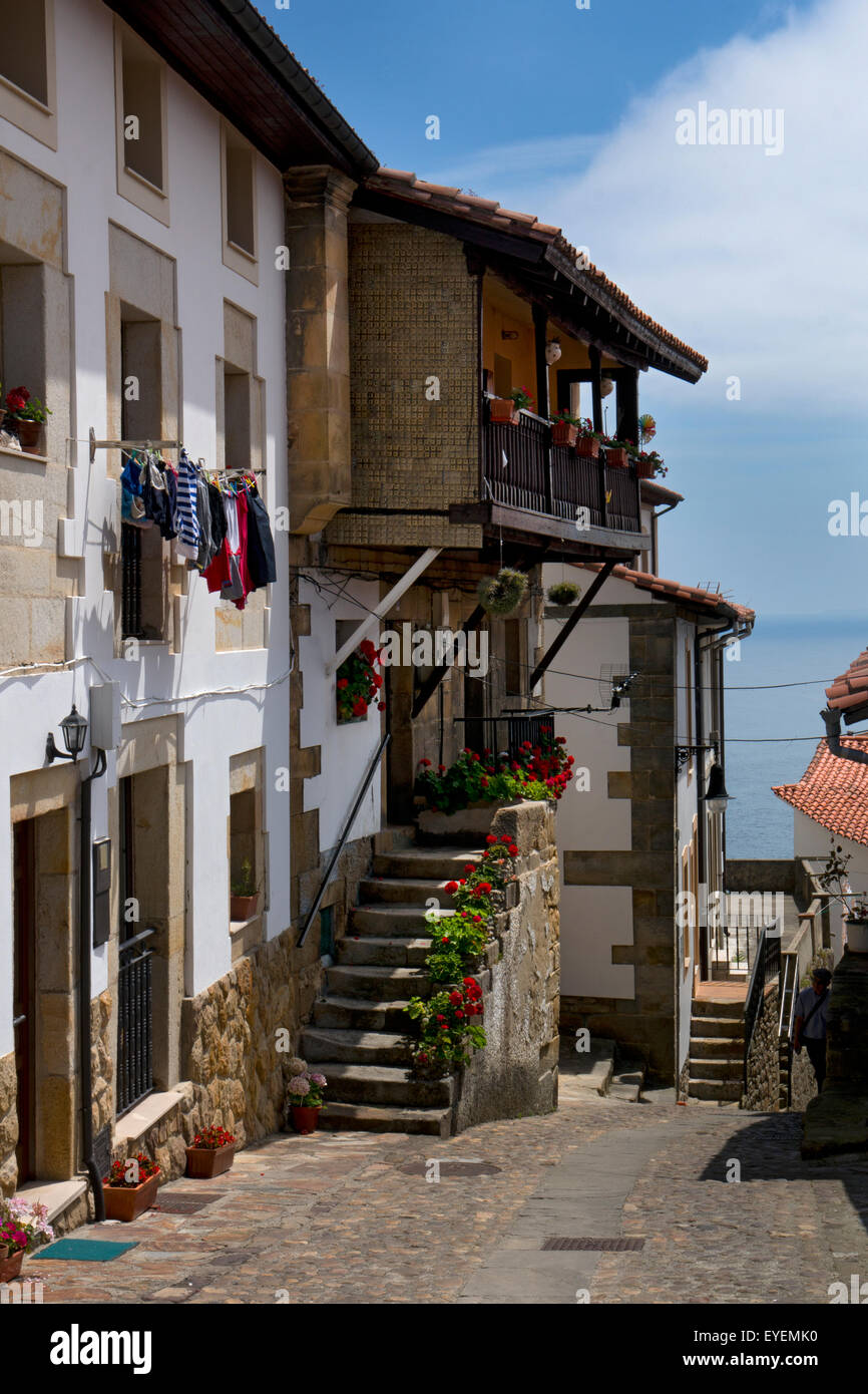 Seaside town of Llanes,Asturias,Northern Spain Stock Photo