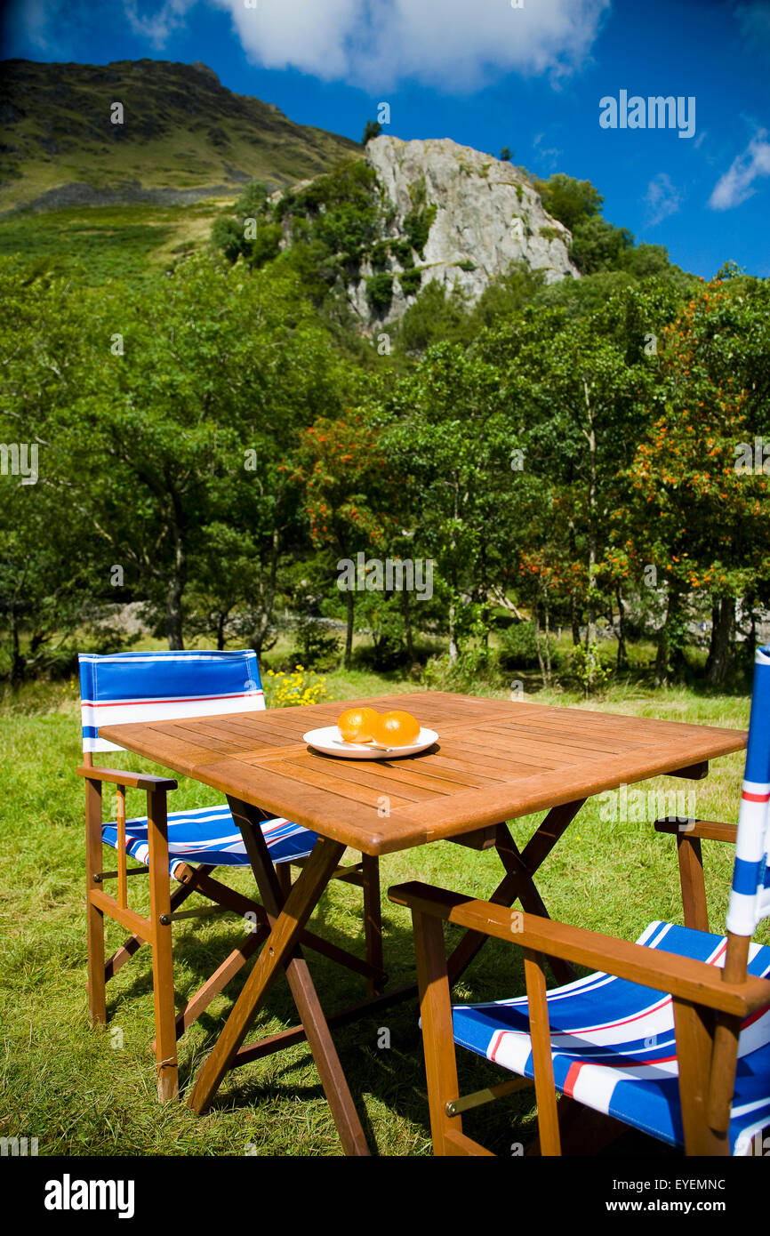 North Wales Snowdonia National Park Table And Chairs Laid