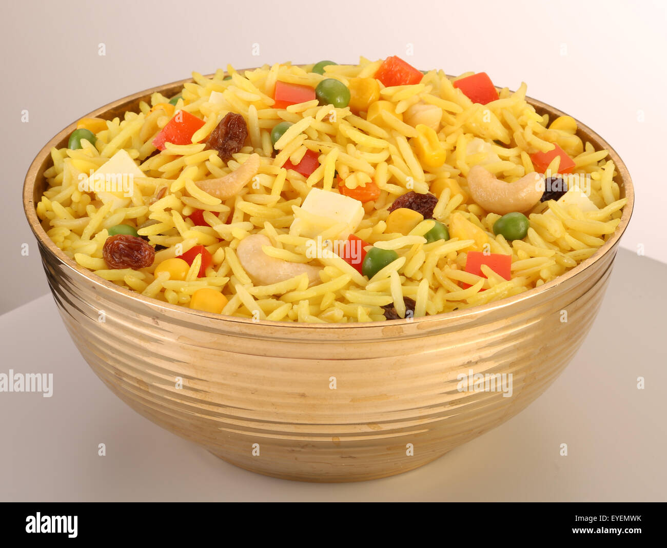 INDIAN BIRYANI VEGETARIAN RICE Stock Photo