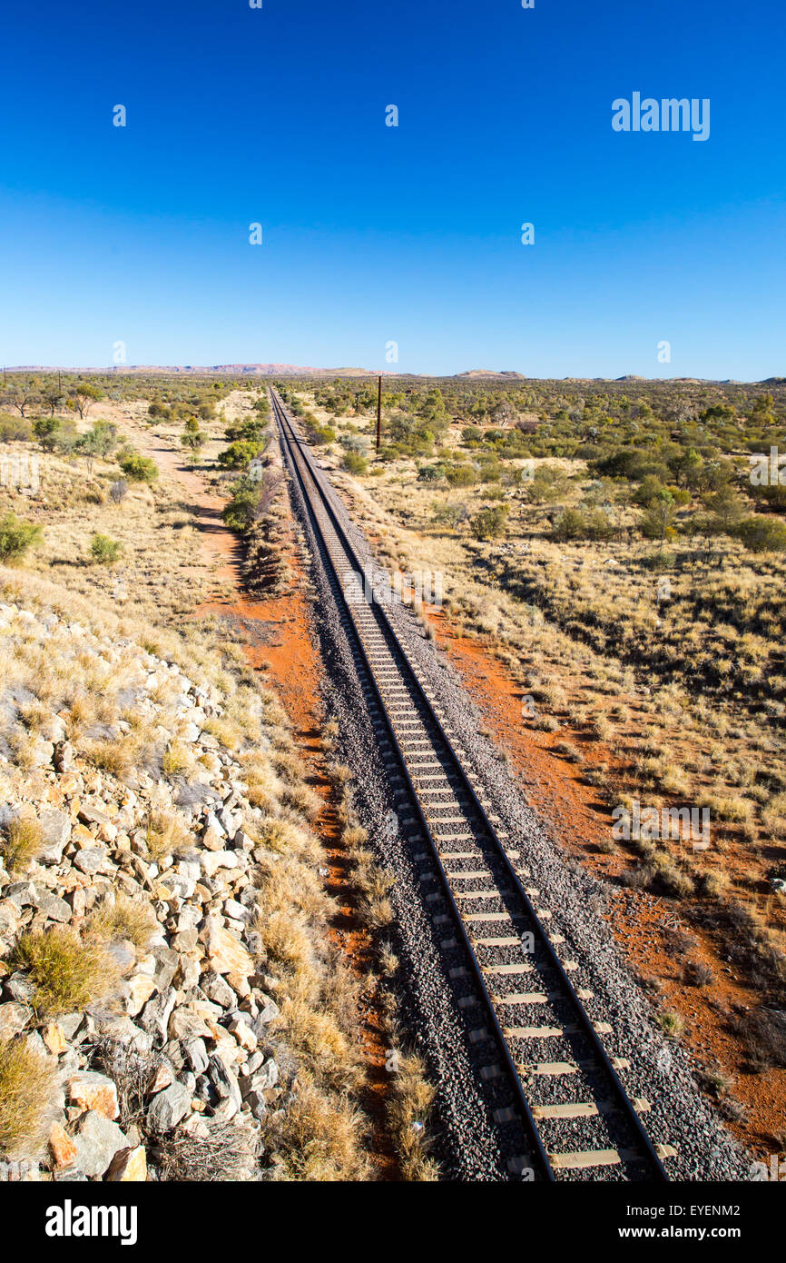 The famous Ghan railway near Alice Springs extends all the way to Darwin in Northern Territory