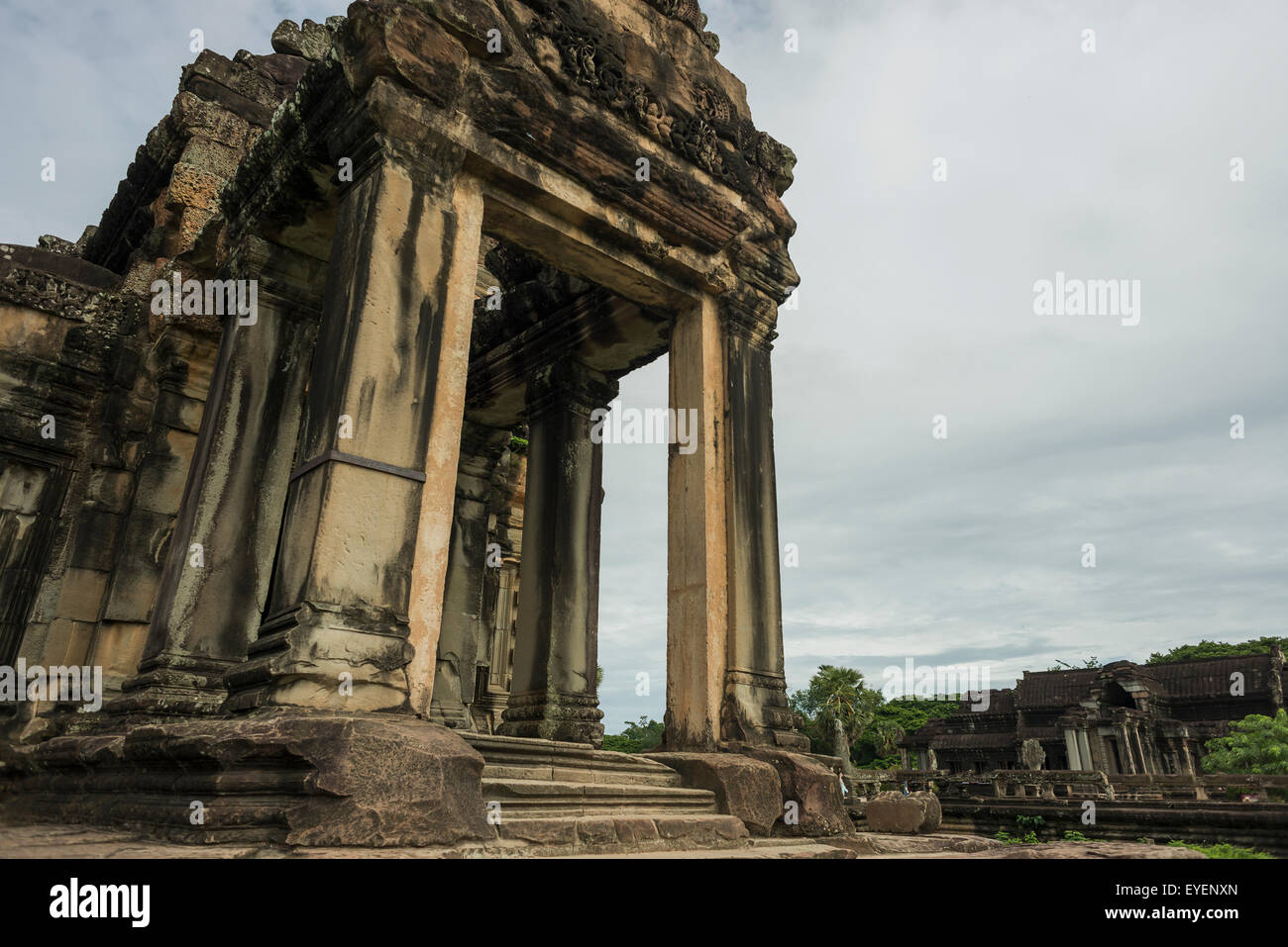 Entrance,Temple,Cambodia,Angkor Wat,Siem Reap Stock Photo