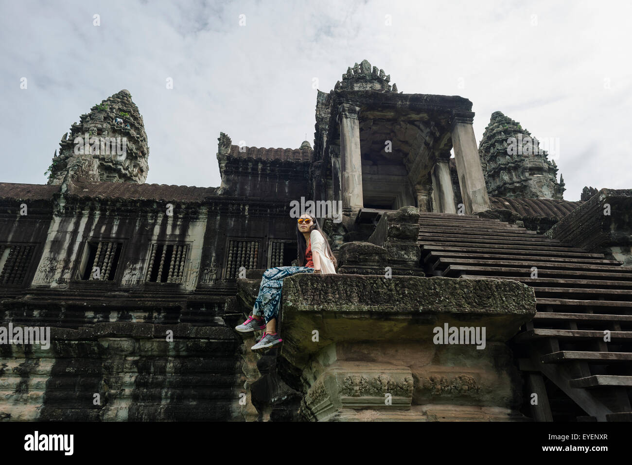 Temple,Cambodia,Angkor Wat,Unesco Stock Photo