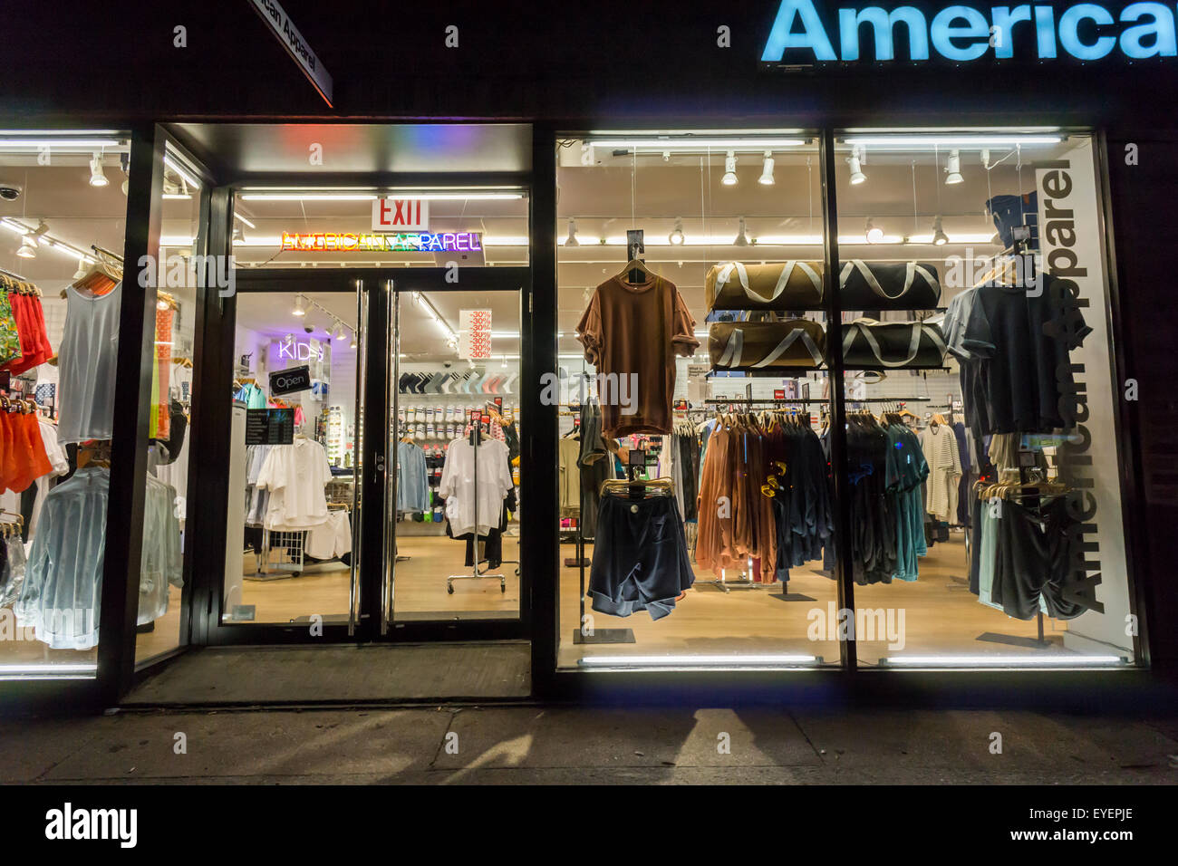 An American Apparel store in New York on Tuesday, July 21, 2015