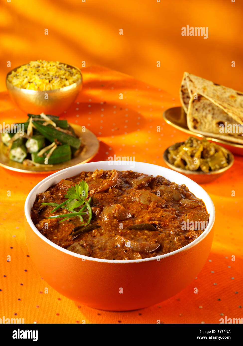 INDIAN BRINJAL CURRY Stock Photo