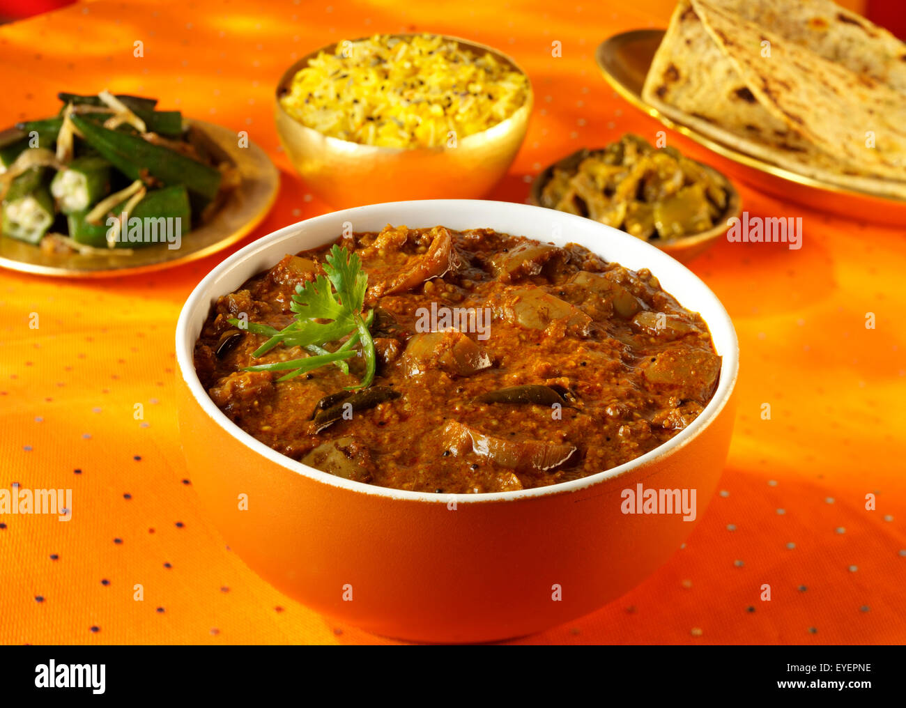 INDIAN BRINJAL CURRY Stock Photo