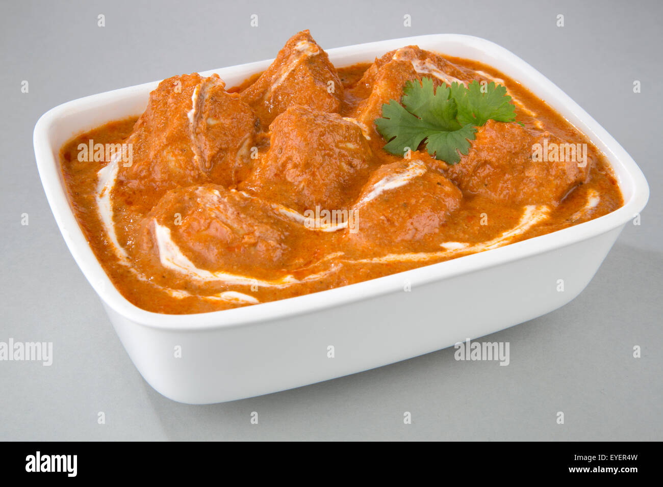 INDIAN BUTTER CHICKEN CURRY MEAL Stock Photo