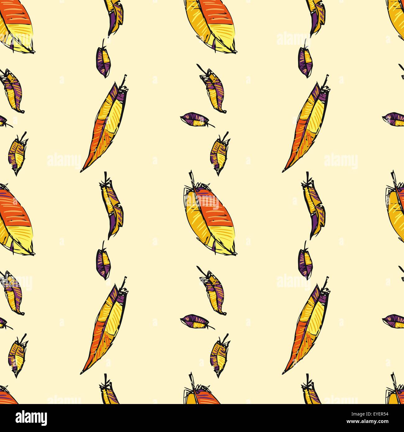 seamless pattern with feathers Stock Vector Image & Art - Alamy