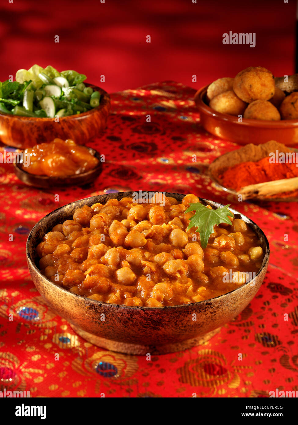 INDIAN CHICK PEA CHOLE Stock Photo