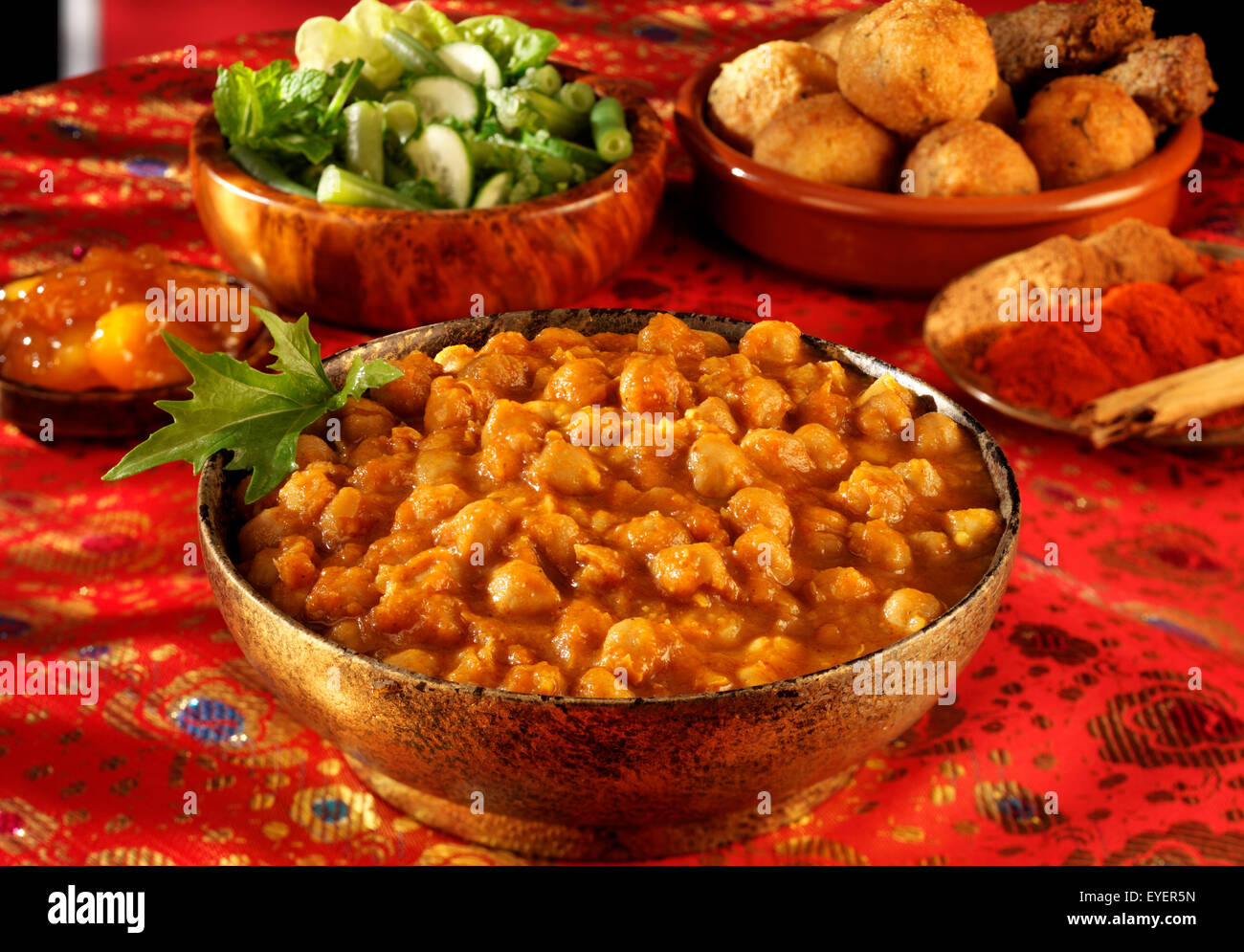 INDIAN CHICK PEA CHOLE Stock Photo