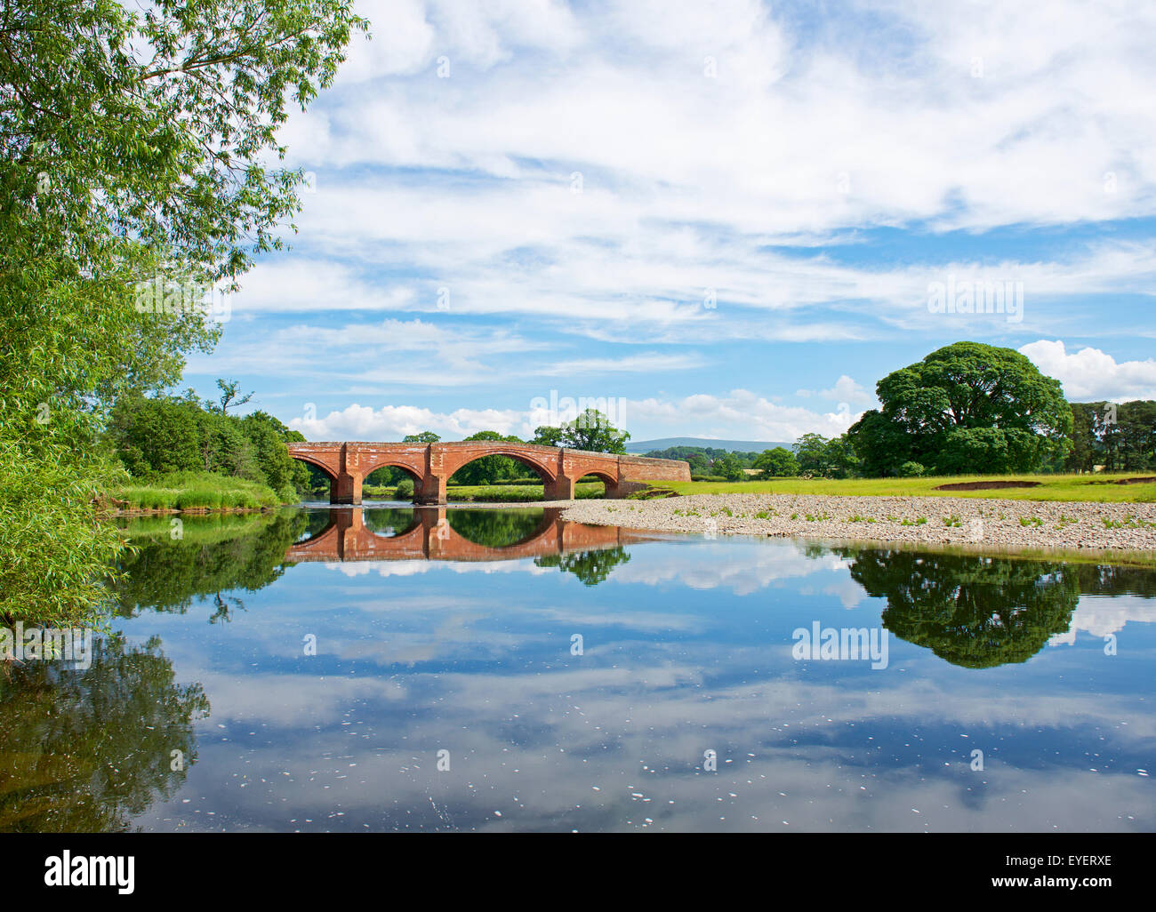 The Eden Bridge across the River Eden, near Lazonby, Eden Valley, Cumbria, England UK Stock Photo