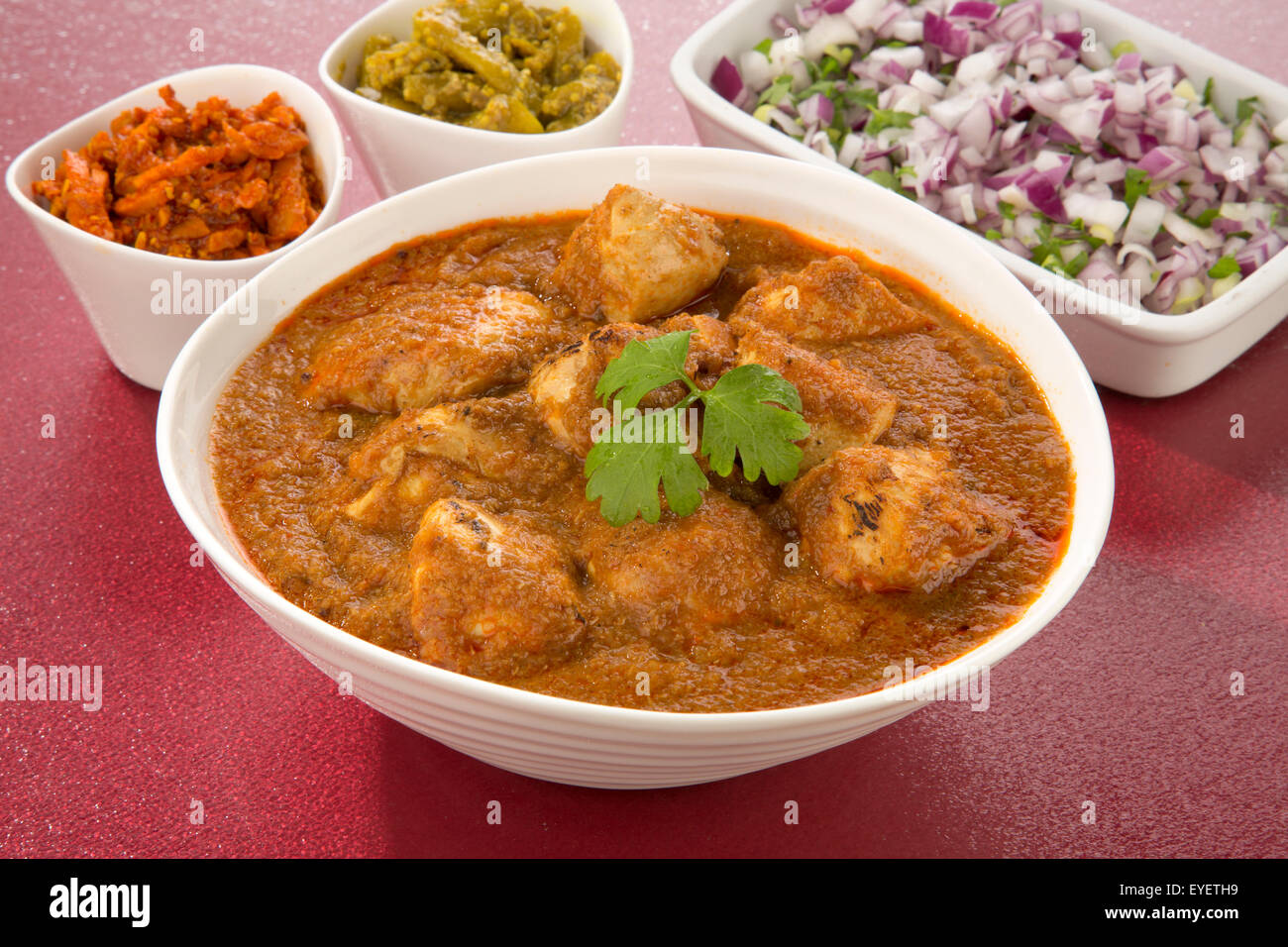 INDIAN CHICKEN VINDALOO CURRY Stock Photo