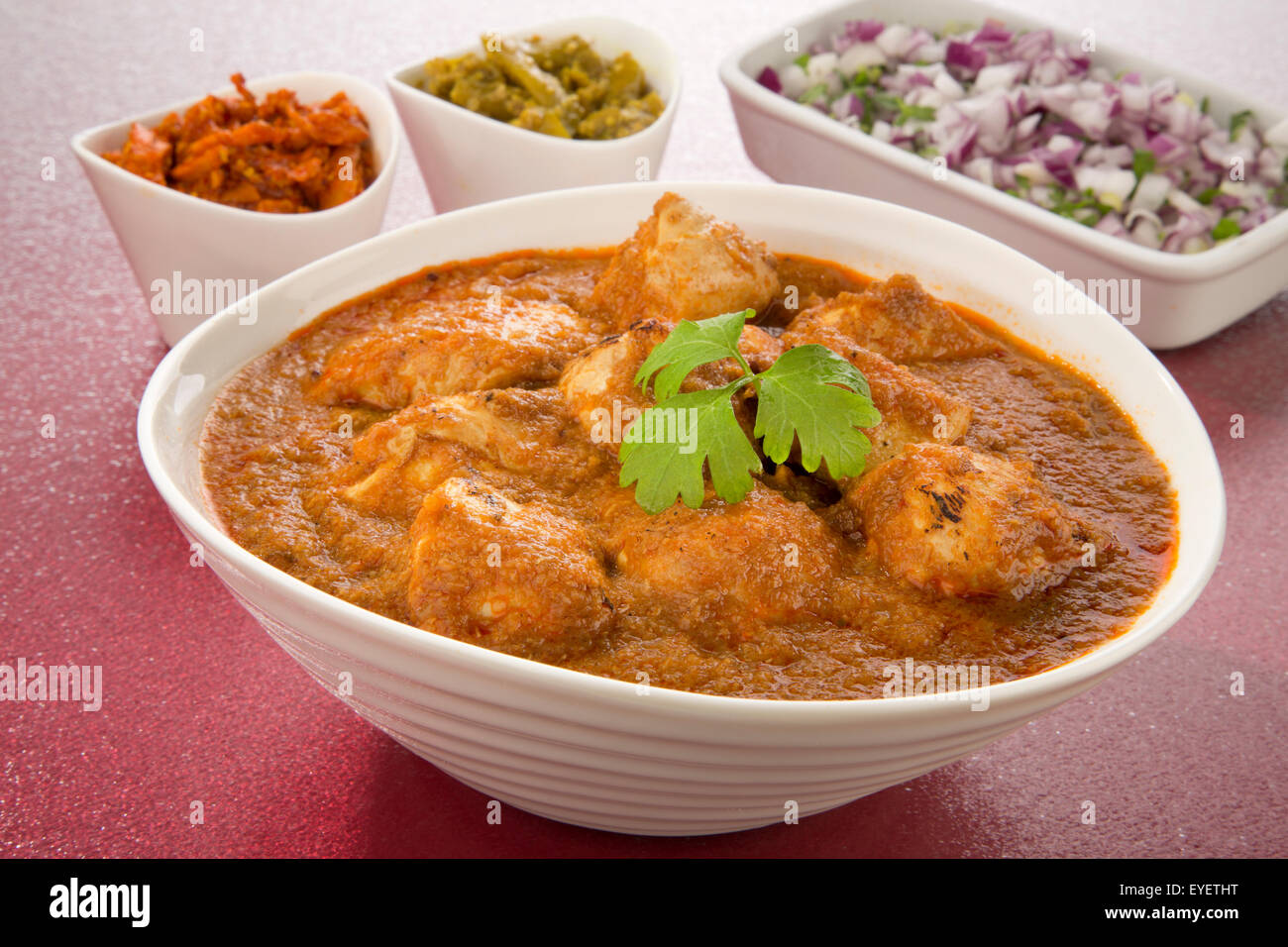 INDIAN CHICKEN VINDALOO CURRY Stock Photo