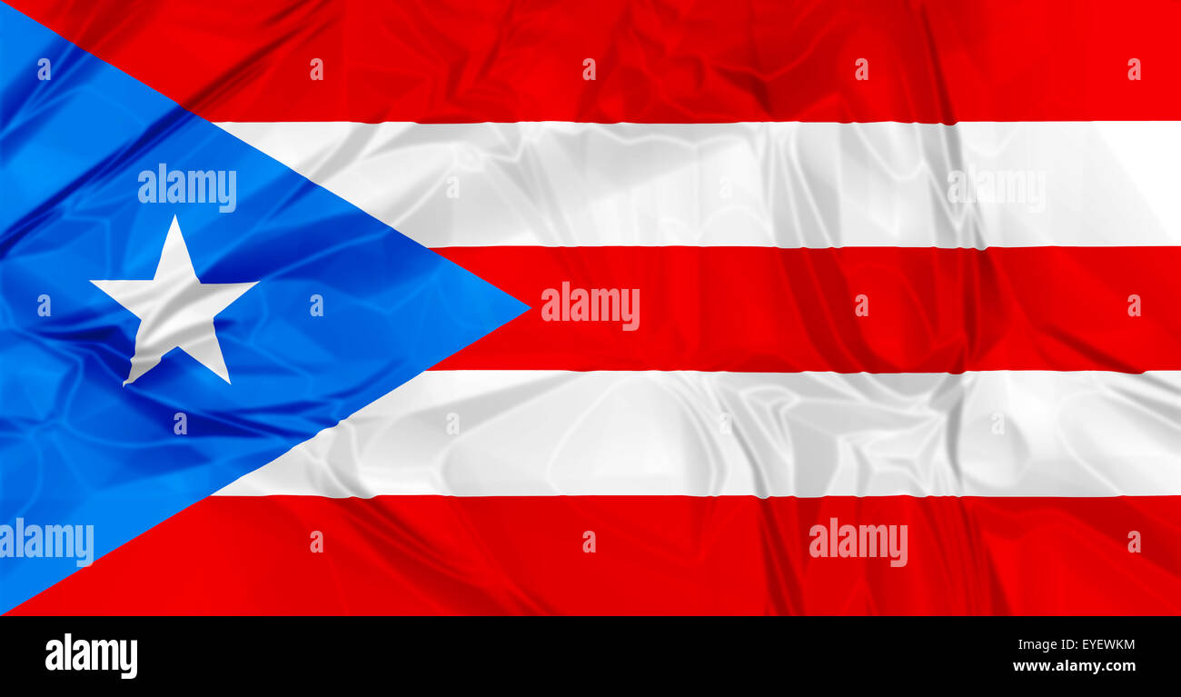 Puerto Rico flag Stock Photo