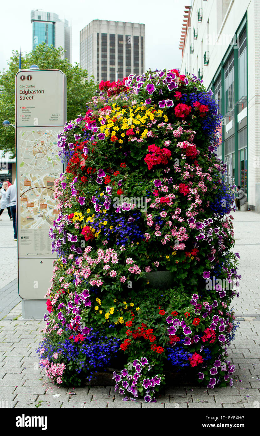 Floral planting in Birmingham city centre, UK Stock Photo Alamy