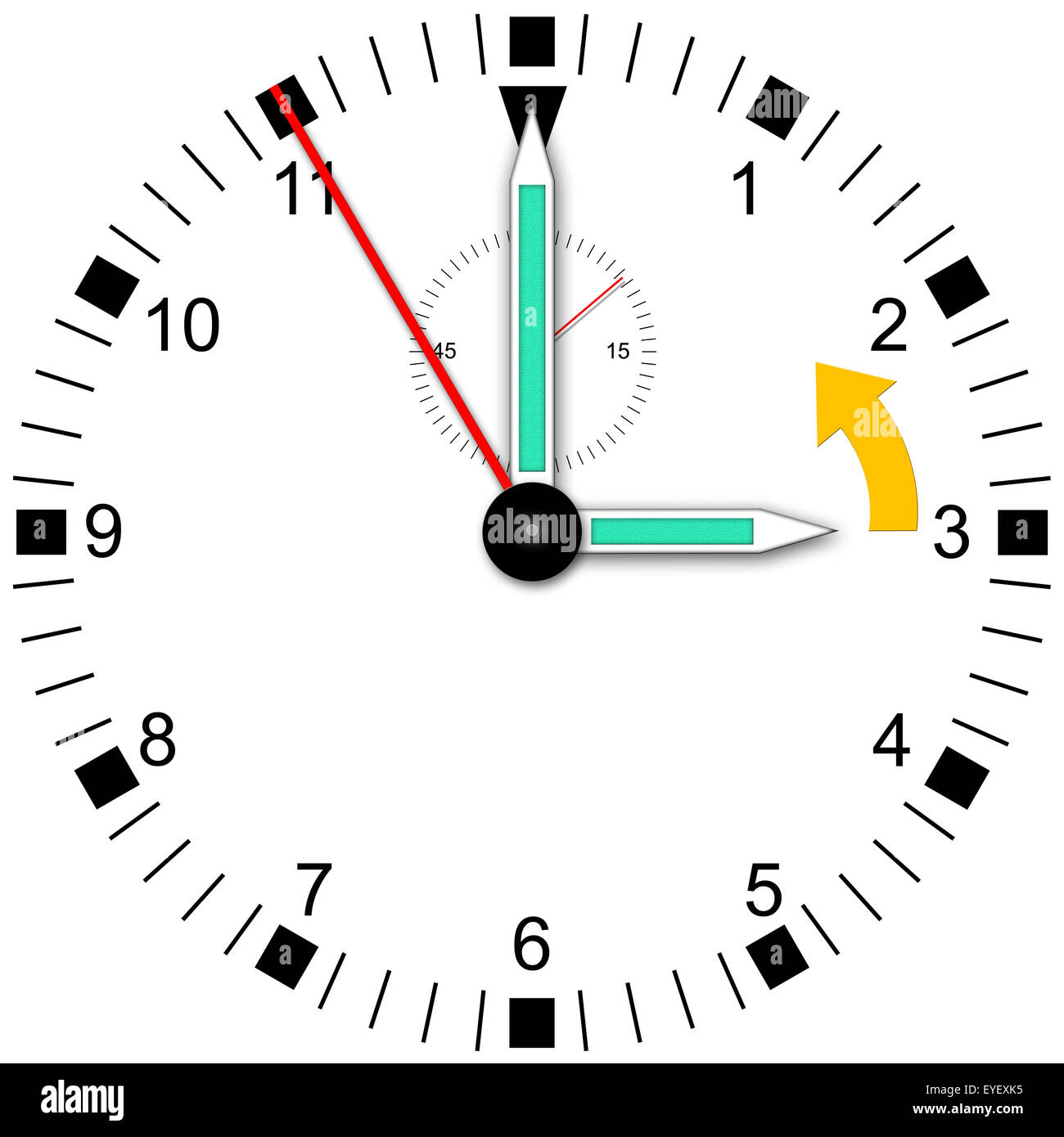 Illustration of a watch for change daylight saving time Stock Photo Alamy