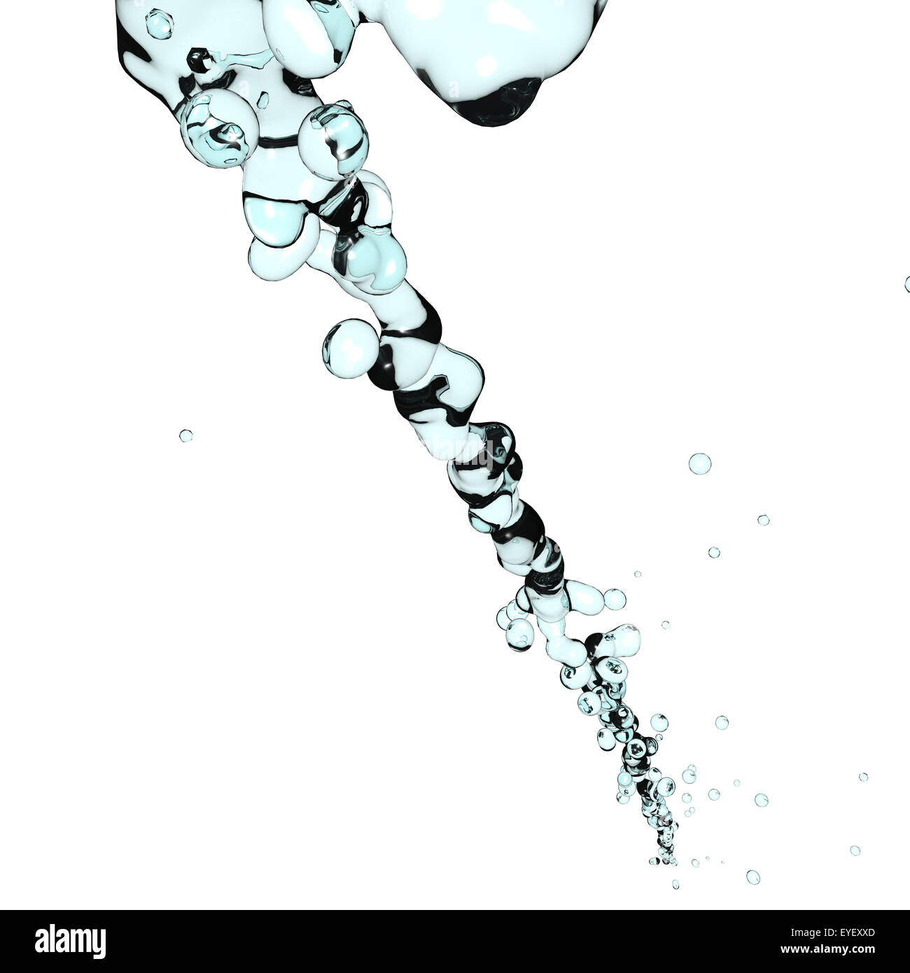 Water splash 3d over white background Stock Photo - Alamy