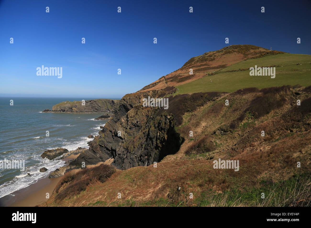 Cardigan Bay, Wales, Coast Path View Stock Photo Alamy