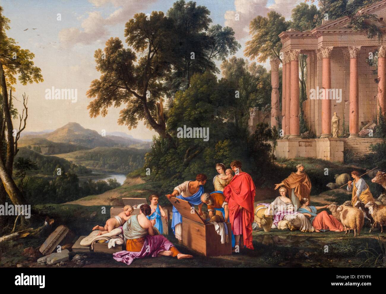 Laban researching his Idols in the Jacob's suitcases 26/09/2013 - 17th century Collection Stock Photo