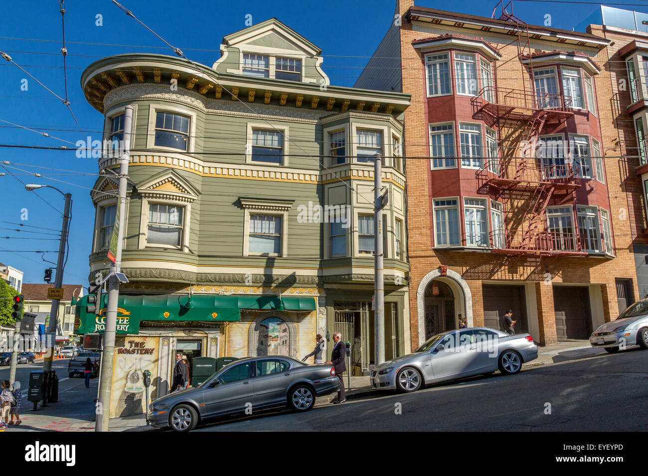 Victorian Houses on Union Street ,in The Cow Hollow district of San