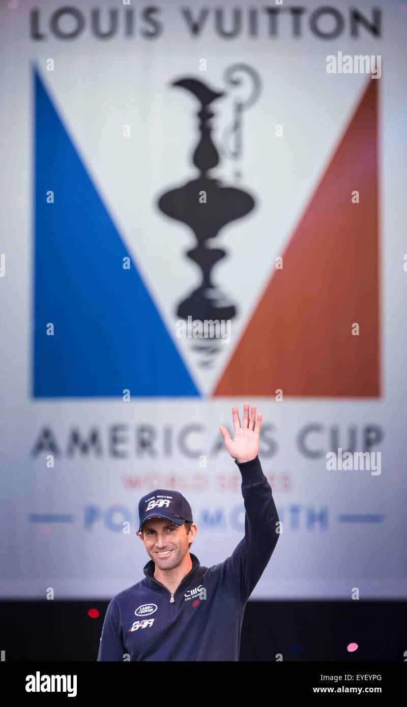 Sir Ben Ainslie during the opening ceremony in Portsmouth for the America's Cup World Series which runs until Sunday.  The world Stock Photo