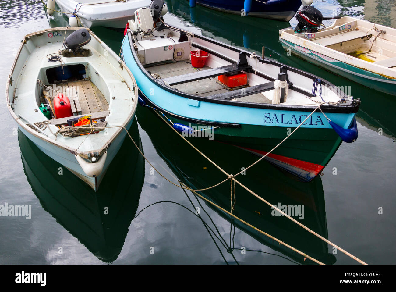 Boats moored in Dartmouth Marina with Reflections Stock Photo Alamy