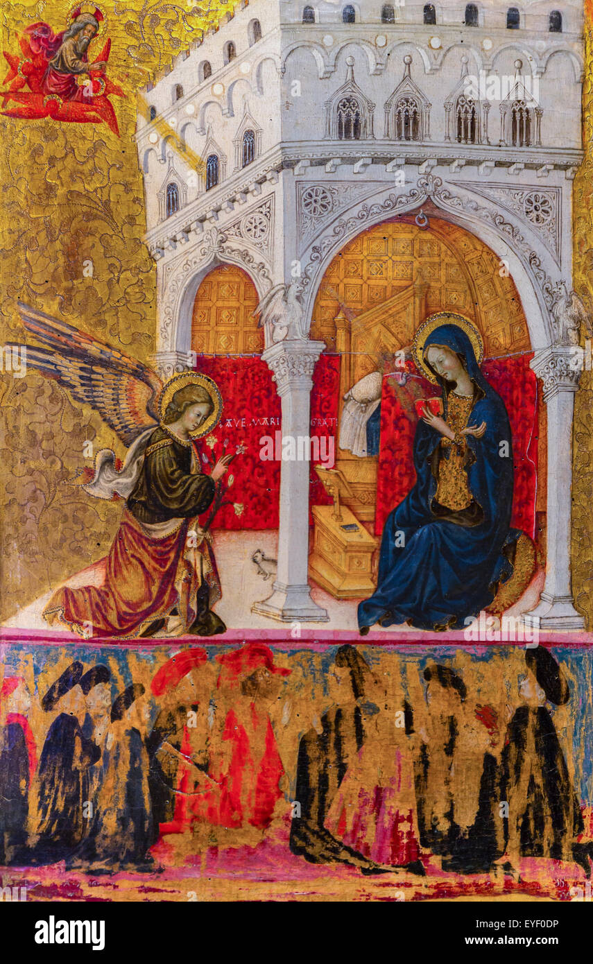 The annunciation 08/01/2014 - XVth century Collection Stock Photo