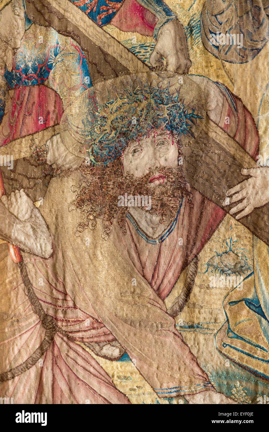 The bearing of the cross, according to Bernard Van Orley 08/01/2014 - 16th century Collection Stock Photo