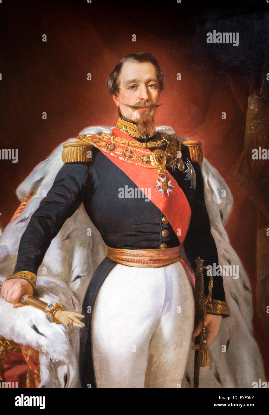 Emperor Napoleon III, according to Franz Xavier Winterhalter 07/12/2013 - 19th century Collection Stock Photo