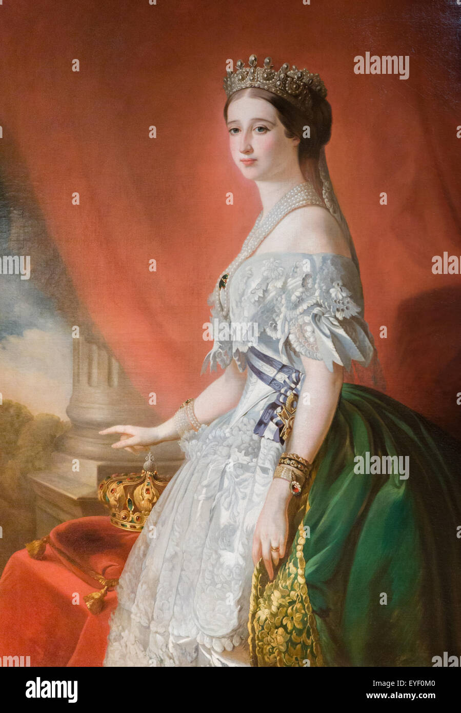 Eugenie empress, according to Franz Xavier Winterhalter 07/12/2013 - 19th century Collection Stock Photo