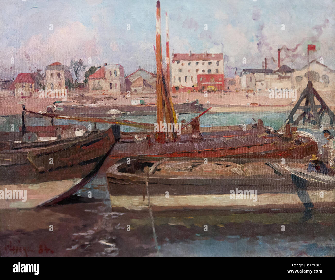 19th century boat painting river hi-res stock photography and images - Alamy