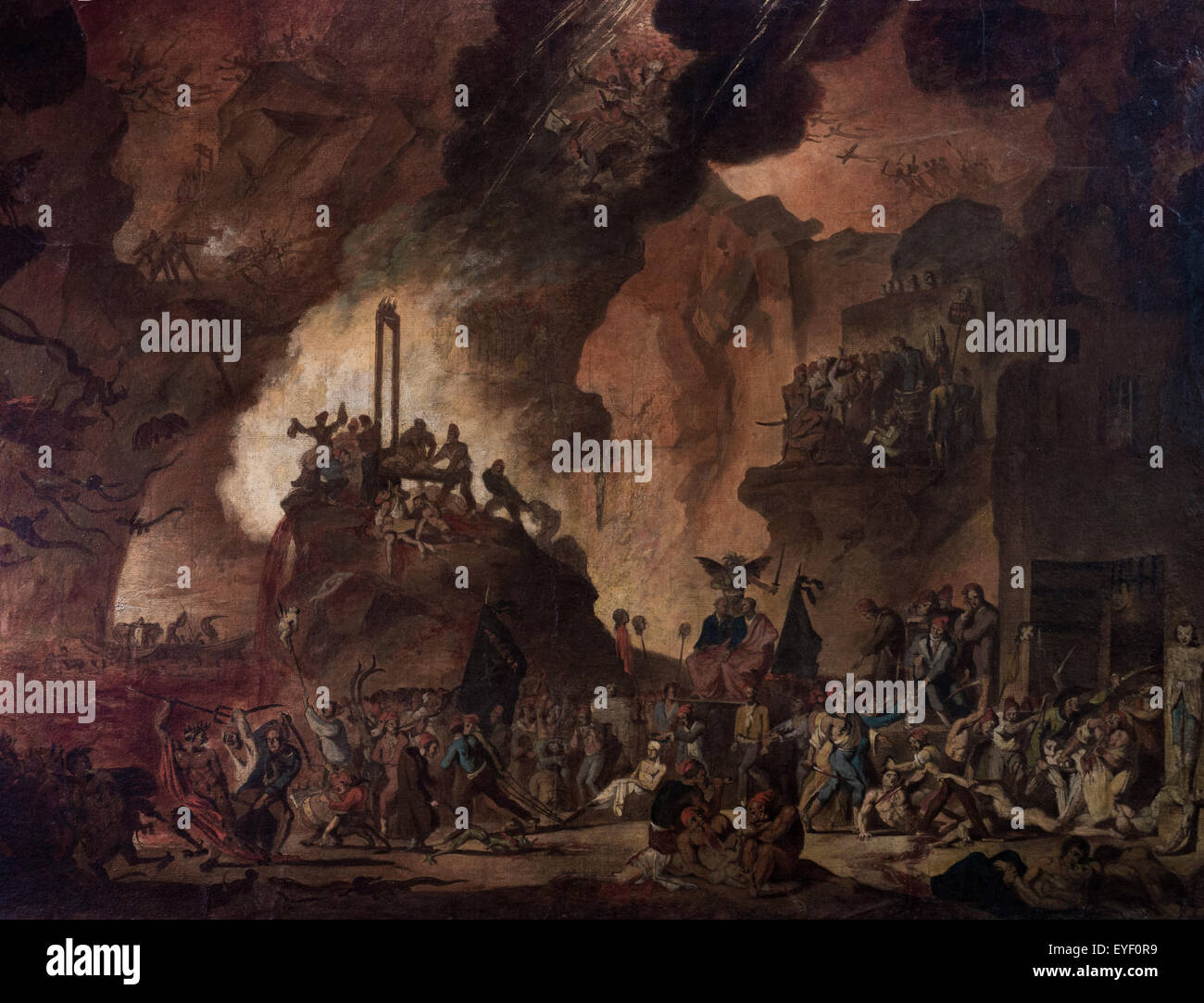 The Jacobins in hell, donation of M.Georges Claretie, 1920 Allegorical scene accoridng to the eponym piay of Hector Chaussier. 17/10/2013 - 20th century Collection Stock Photo