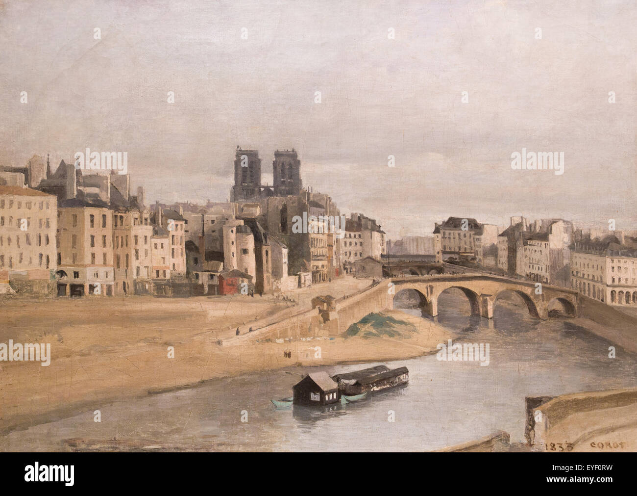 The quai des Orfevres and the pont Saint-Michel 17/10/2013 - 19th century Collection Stock Photo