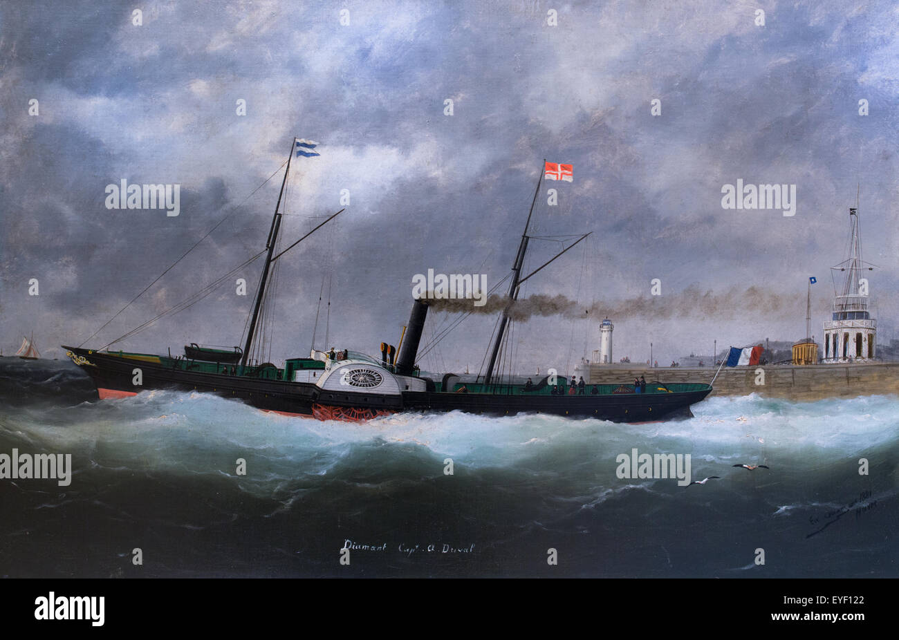 The diamant leaving the Havre 07/12/2013 - 19th century Collection Stock Photo