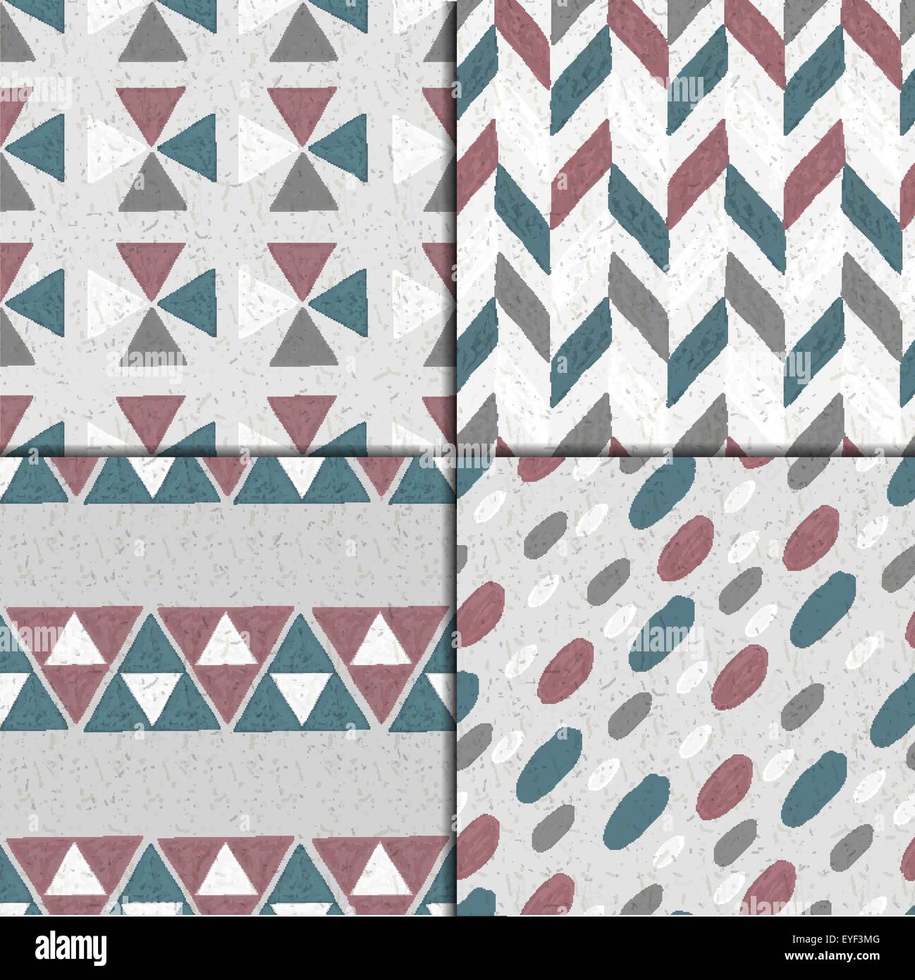 seamless hand drawn patterns Stock Vector Image & Art - Alamy