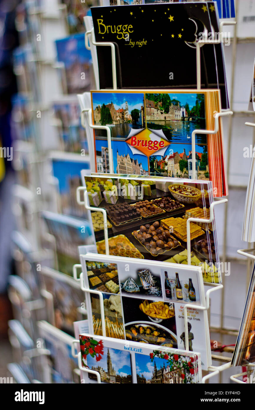 Visit Brugge Postcards, Brugge, Belgium, © Clarissa Debenham / Alamy Stock Photo